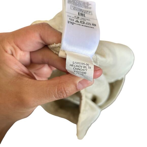 Gap Linen Wide Leg Pleated Trousers High Rise Dress Pants Beige Tan Size 10 - Picture 9 of 10